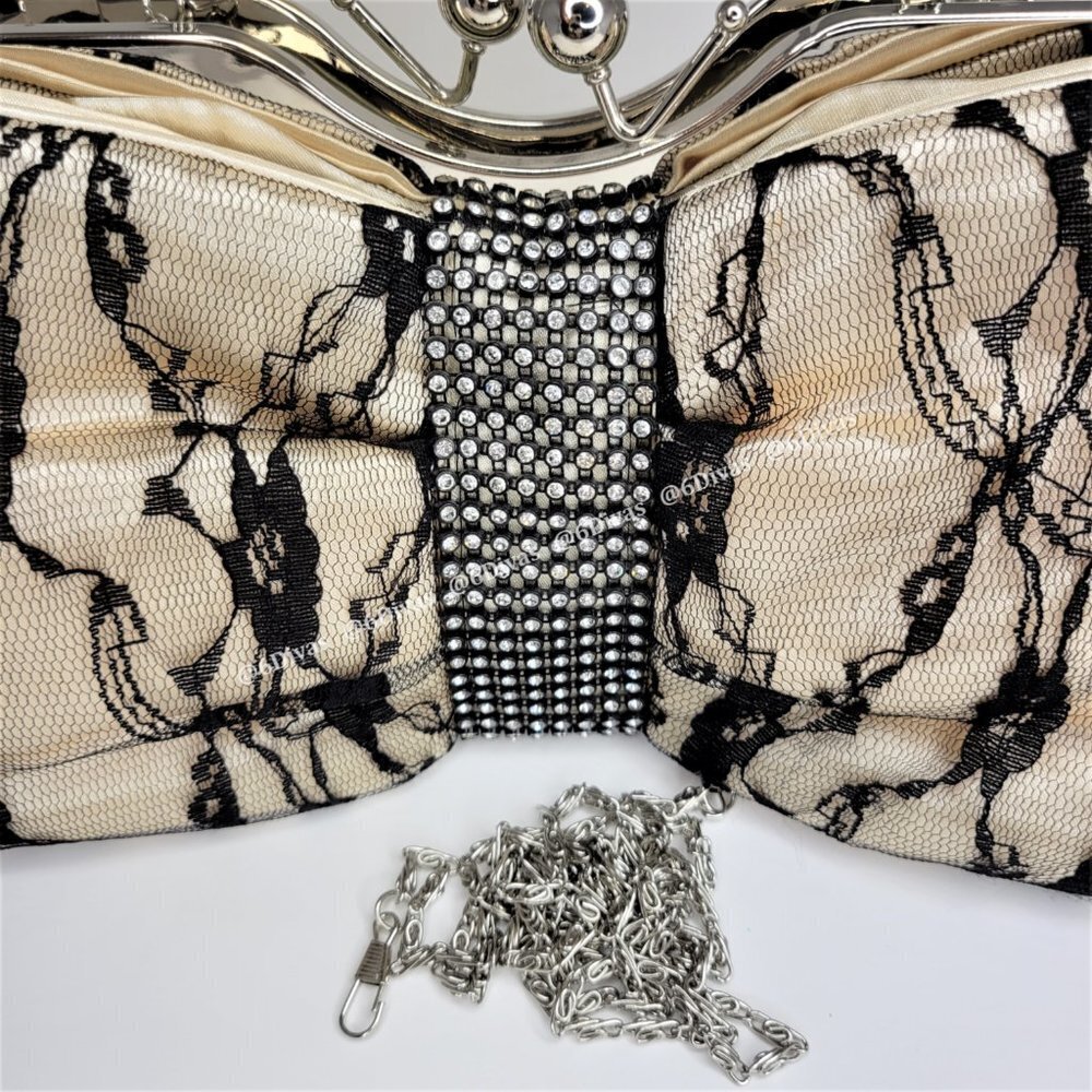 Beige Evening Purse, Cocktail Purse - Picture 6 of 10